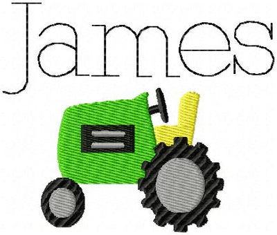 TINY TRACTOR MACHINE EMBROIDERY DESIGN