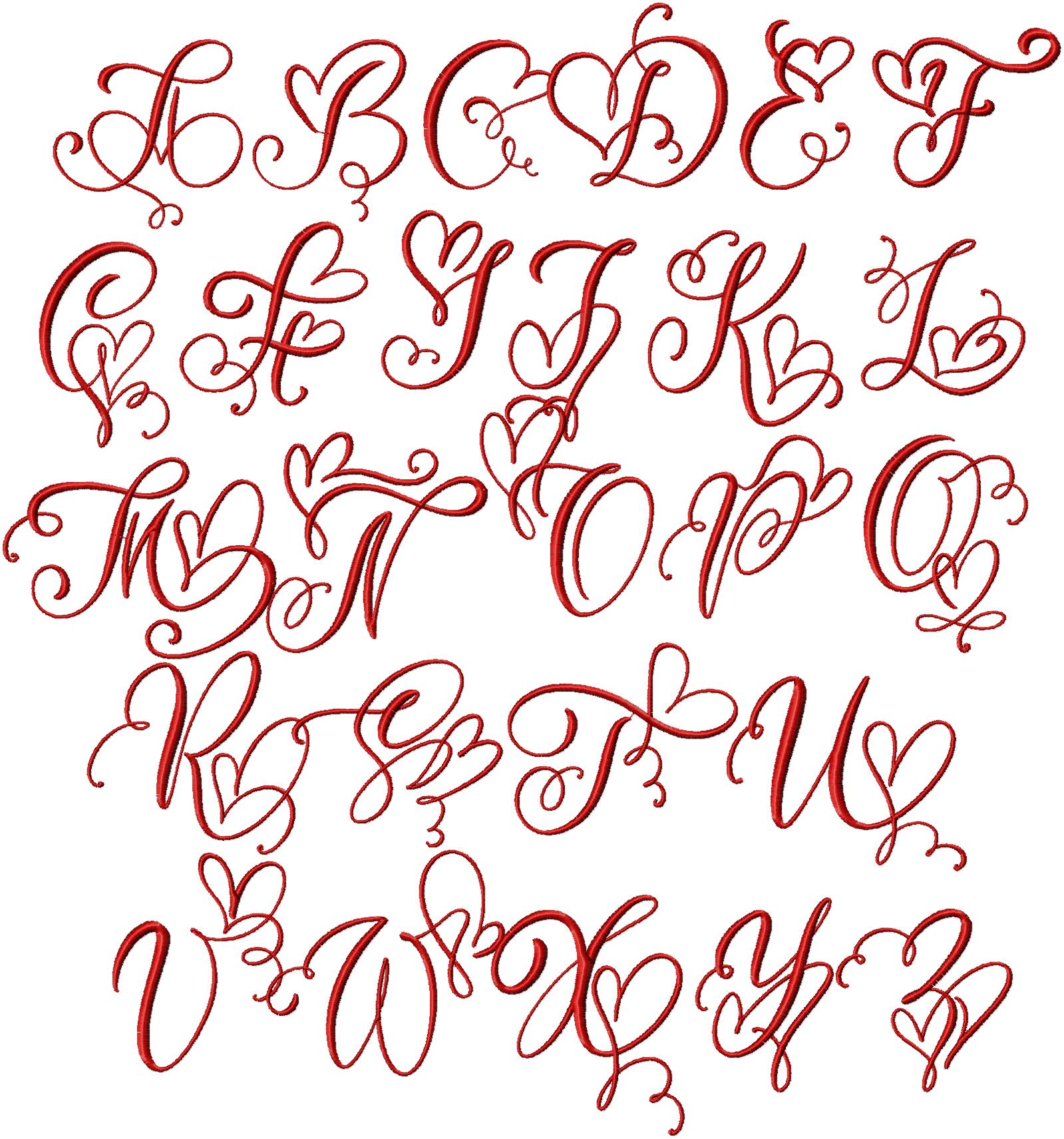 HEARTS MONOGRAM FONT | Bling Sass & Sparkle