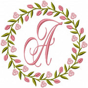 ROSE TULIP WREATH MONOGRAM FRAME