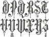 Vintage English Font - 2.5 Inch Upper and Lower Case Machine Embroidery Font