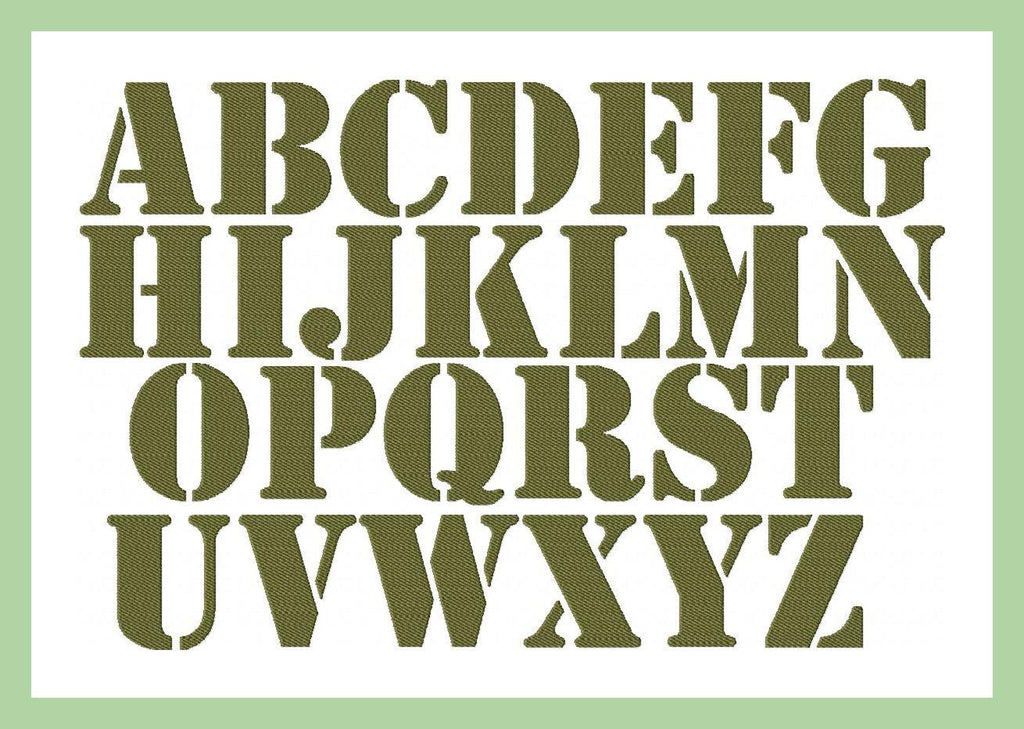 Army Stencil Lettering Military Stencil Font, Latin Letters With