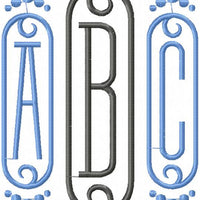 Art Deco Machine Embroidery Font 