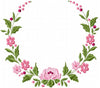 Floral Circle Border - Machine Embroidery Design