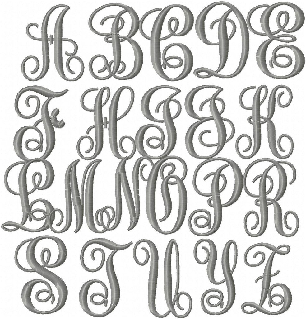 Fancy Script Monogram Font