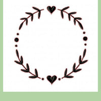 Sweet Laurel Circle Monogram Frame - Machine Embroidery Design