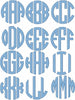 Stripe Circle Monogram Font