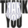 Thank You - Thin blue line - Police machine embroidery design