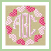 CIRCLE HEART MONOGRAM FRAME