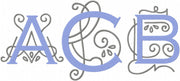 Penny Monogram Font  Comes in 2,3,4,5,6,7 inch sizes - machine Embroidery Font