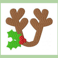 Reindeer Monogram Topper comes in 4 sizes 1,2,3 and 4inch letter sizes