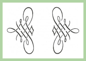 Filigree - comes in 2 sizes 6 x 3 and 4 x 2