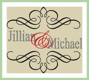 Wedding Scroll Design - Machine Embroidery Design