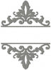Damask Split Monogram Name Frame