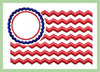 American Flag Monogram Frame - Machine Embroidery Design