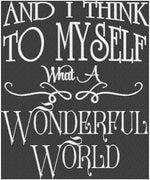 And I Think To Myself - What A Wonderful World