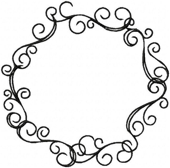 Simple Scroll Round Frame Simple Scroll Frame