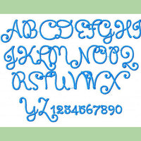 Font Handwritten - 2" letters and numbers