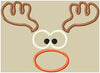 Reindeer Face - 2 ways - Applique and full stitch versions in various sizes