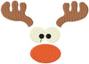 Reindeer Face - 2 ways - Applique and full stitch versions in various sizes