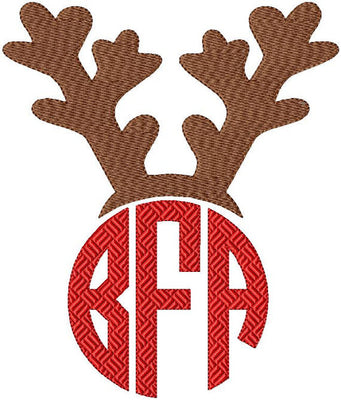 Reindeer Monogram Topper - comes in 4 sizes for 1,2,3 and 4 inch letter sizes