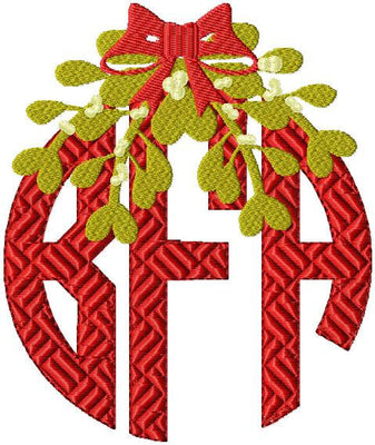 Mistle Toe Monogram Topper - comes in 4 sizes to fit 2,3,4 and 5 inch letters