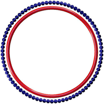 Applique Circle with Beaded Circle Border - comes in 4,5,6,7,8 inch sizes