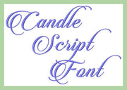 Candle Script Font - 2 inch size  Machine Embroidery Design -