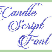Candle Script Font - 3 inch Size