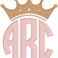 Crown Monogram Topper - Comes in 4 sizes to fit 4,3,