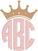 Crown Monogram Topper - Comes in 4 sizes to fit 4,3,