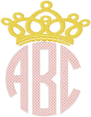 Crown Monogram Topper - comes in 2 Sizes 3.5x2 fits 3 inch letters and 5x2.5 fits 4 inch letters
