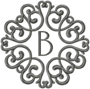 Monogram Frame - Doilie comes in 5 sizes 7,6,5,4,3 inch sizes