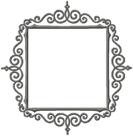 Square Scroll Frame comes in 5 sizes 3,4,5,6,8 inch sizes | Bling Sass ...