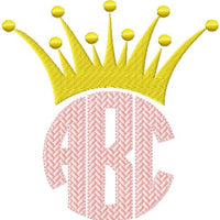 Crown Monogram Topper comes in 4 sizes