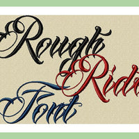 Rough Rider Font - comes in 2,3,4 inch Upper and Lower Case Letters
