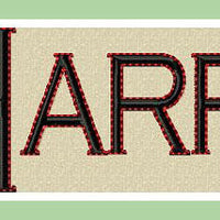 Christmas Holly Font -2 inch letters with 1.15" side letters  Machine Embroidery Font-