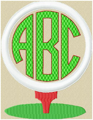 Golf Ball Monogram Frame - comes in sizes to fit 2, 2.5,3,3.5,and 4 inch letters
