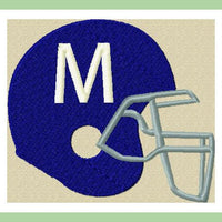 Helmet Font Football Helmet - comes in 2.5,3.5, and 4.5 inch sizes Machine Embroidery Font -