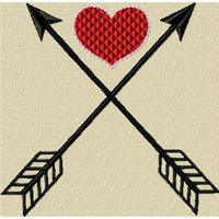 Heart Arrow Design - comes in 3,4,5,6,7, and 8 inch Sizes