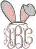 Easter Bunny Ear Monogram Topper comes in sizes to fit 2, 2.5, 3, 3.5 and 4 inch letters
