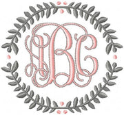 Laurel Circle - monogram Frame