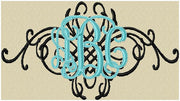 Filigree Design in Satin stitch and outline in Triple Bean Stitch
