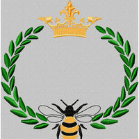 Queen Bee with Laurel and Crown