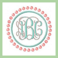 Circle Dot Monogram Frame - come in sizes to fit 2, 2.5, 3, 3.5 and 4 inch letters