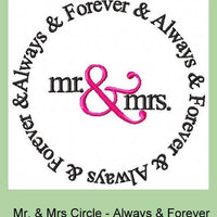 Mr. & Mrs - Always and Forever comes in 4 sizes