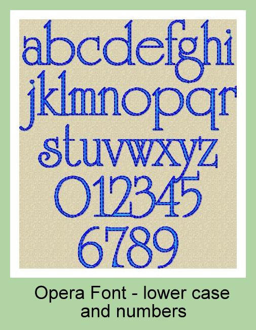 Opera - comes in 1,2 and 3 inch letters - BONUS set of numbers, & and ...