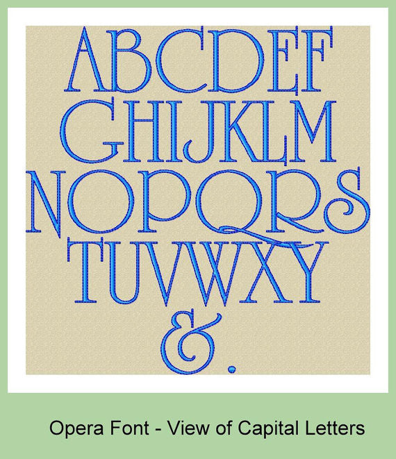 Opera Word Lettering Opera - comes in 1,2 and 3 inch letters - BONUS set of numbers, & and ...