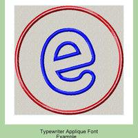 Typewriter Applique Font - Upper and Lower Case  3 Inch