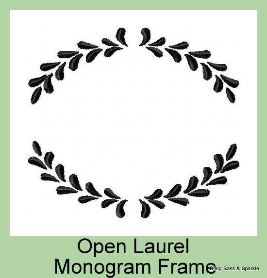 Laurel Monogram Frame | Bling Sass & Sparkle