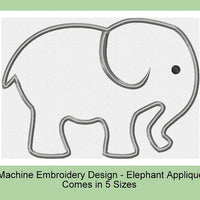Elephant Applique Comes in 5 sizes